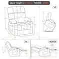 thumbnail image 3 of MCombo Dual Motor Large Power Lift Recliner Chair with Massage and Heat for Elderly Big and Tall People, Infinite Position, Extended Footrest, Faux Leather 7680 (Cream White, Large), 3 of 9