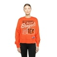 thumbnail image 4 of Women's New Era Black Cincinnati Bengals Oversized Throwback Mineral Wash Crew Neck Sweatshirt, 4 of 7