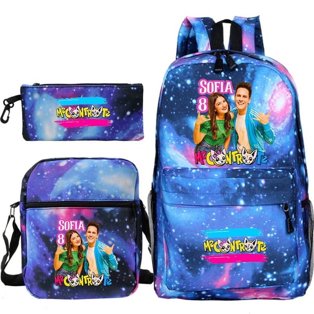 Set de 3 mochilas escolares de poliéster para niños o estudiantes
