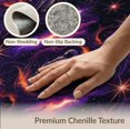 thumbnail image 6 of ODIKA 9'x12' Washable Area Rug Non-Shedding, Easy Care Nebula Motif Sapcerug Arcade Fireworks Anime Cyber Astronaut Playful Expressive for Master Suite, California King, Under Bed, 6 of 7