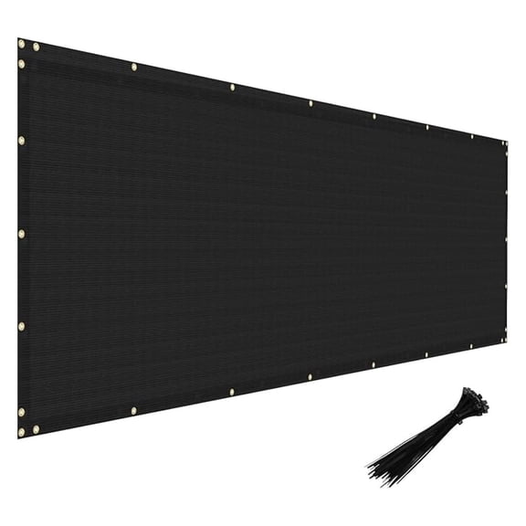 Privacy Fence Screen 5' x 20' - Heavy Duty Windscreen, Shade Net for Yard, Garden, Pool - Black