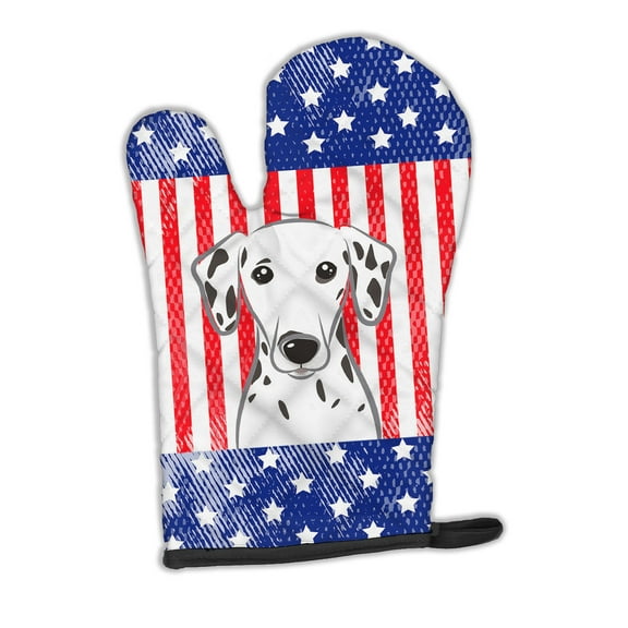 American Flag and Dalmatian Oven Mitt