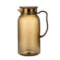 thumbnail image 2 of Ke1Clo Premium Acrylic Pitcher, PC High-Temperature-Proof Beverage Jug with Wooden Lid Strainer, 1L Diamond-Patterned Water Tea Juice Jug for Iced Drinks Fruit Infusions, 2 of 6
