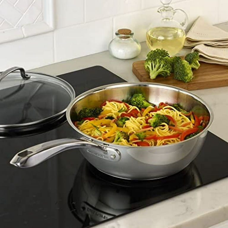 Cuisinart Matte 3qt Stainless Steel Chef's Pan With Cover Mw8935