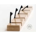 thumbnail image 5 of Natural Wood Foldable Coat Hooks Wall Coat Rack with 5 Hooks Wall Shelf Self Adhesive Post Shelf Key Hanger Wooden Wall Organizer for Bathroom Living Room Bedroom Office Kitchen, 5 of 5