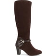 thumbnail image 2 of Karen Scott Womens Sharonn Faux Suede Knee-High Dress Boots Brown 9 Medium (B,M), 2 of 4