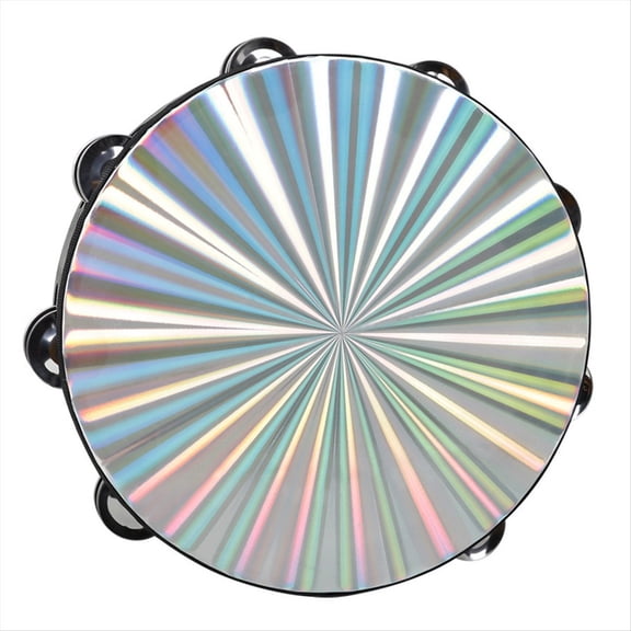 Laser 10 Inch Hand-Cranked Tambourine, Double Row Tambourine, Dance Tambourine, Orff In mj3526
