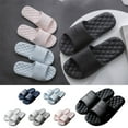 thumbnail image 4 of Lovskoo 2024 Cloud Slippers for Women and Men Memory Foam Home Couple Shoes Shower Shoes Outside Indoor Slides Bathroom Sandals Soft Soled Bathroom Bath Slippers Black, 4 of 4