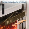 thumbnail image 6 of 3-Sided Glass Farmhouse Electric Fireplace TV Stand for TVs up to 85'', 75'' Large TV Stands with 40''  Fireplace, Entertainment Center, 12 Colors LED Lights Flame, 6 of 9