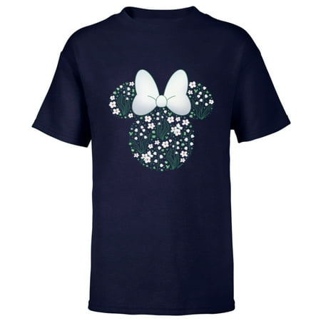 Disney Minnie Mouse May Birth Month Birthstone & Flowers - Short Sleeve T-Shirt for Kids - Customized-Navy