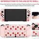 thumbnail image 3 of (Rosa fresa) Hermoso estuche de transporte para Nintendo Switch OLED 2021 en color rosa con estuche de viaje, estuche para PC, correa de hombro ajustable, agarre para el pulgar, pantalla, 3 of 4