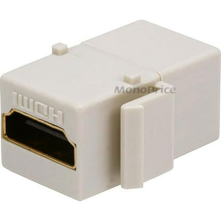 UPC: 0844660068532 | Monoprice Keystone Jack HDMI Female to Female Coupler Adapter – Ivory