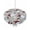 Gray Red White, variant on Boanket Outdoor Tablecloth with Umbrella Hole for Patio/Picnic/Party/Camping, Pink Christmas Waterproof Table Cloth Round Cover Washable, Snowman Snowflake Winter (Dia 60")
