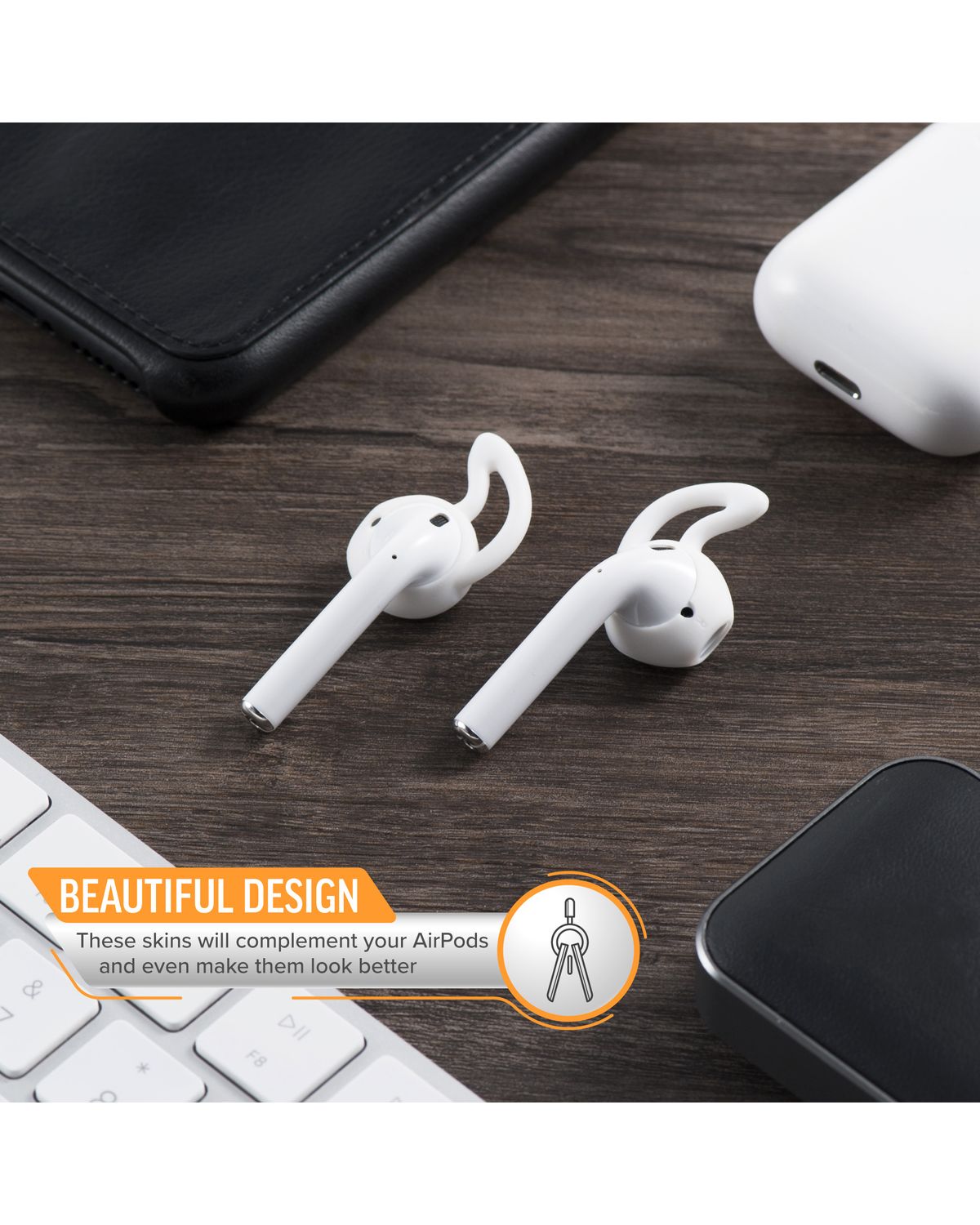 Airpods Skin Case, by Insten 3Pair Set Airpod Ear Hooks Earhooks