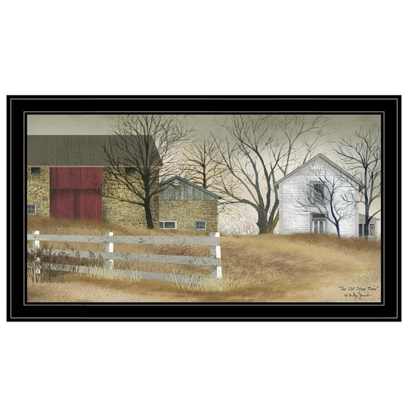 "The Old Stone Barn" Framed Wall Art for Living Room & Bedroom Decoration