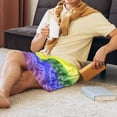 thumbnail image 5 of Naloa Colorful Tie Dye Men's Short Pajama Pants, Pj Shorts, Lounge Comfort Shorts-3X-Large, 5 of 6