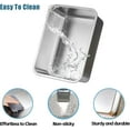 thumbnail image 3 of Stainless Steel Cat Litter Box - Medium to Large Indoor Metal Litter Pan Tray, High Sided, Easy to Clean No Stick Rustproof Odorless Pet Toilet for Cats Kitty Rabbit (Silver, 17.7" x13.8" x6"), 3 of 8