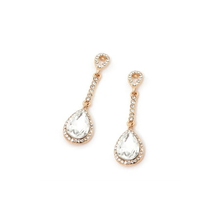 Teardrop Shaped Crystal - Gold Crystal Rhinestone 52mm Teardrop Pear Shaped Dangle Earrings
