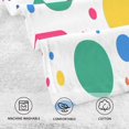 thumbnail image 5 of Yayeee 2 Pack Hand Towels for Bathroom 100% Cotton 16" x 28" Soft Absorbent Kitchen Towel, Colorful Round, 5 of 7