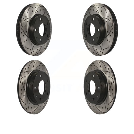 DS-One Front Rear Coated Drilled Slotted Disc Brake Rotors Kit for Car Mazda 3 CX-3 Sport KD-100353