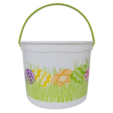 5-qt Bucket with Handle, Easter Eggs in Grass