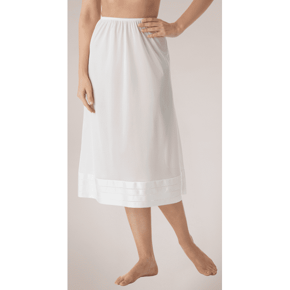 Women's Shadowline 6419 Adjustable Length Half Slip (White S)