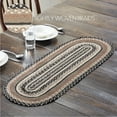 thumbnail image 4 of VHC Brands Sawyer Mill, Braided Jute Table Runner, Oval, Charcoal Creme, 13x72, 4 of 10