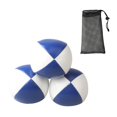 thumbnail image 3 of 3 pelotas de malabares, pelotas de malabares para entretenimiento, fácil agarre, accesorios pequeños y suaves para hacer malabares. Azul y blanco, 3 of 9