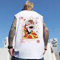 thumbnail image 5 of Chaleco de danza del león de dibujos animados para hombre, camiseta sin mangas de gran tamaño de hip hop, camisetas sin mangas con estampado gráfico de verano 2024, ropa Y2K, 5 of 5