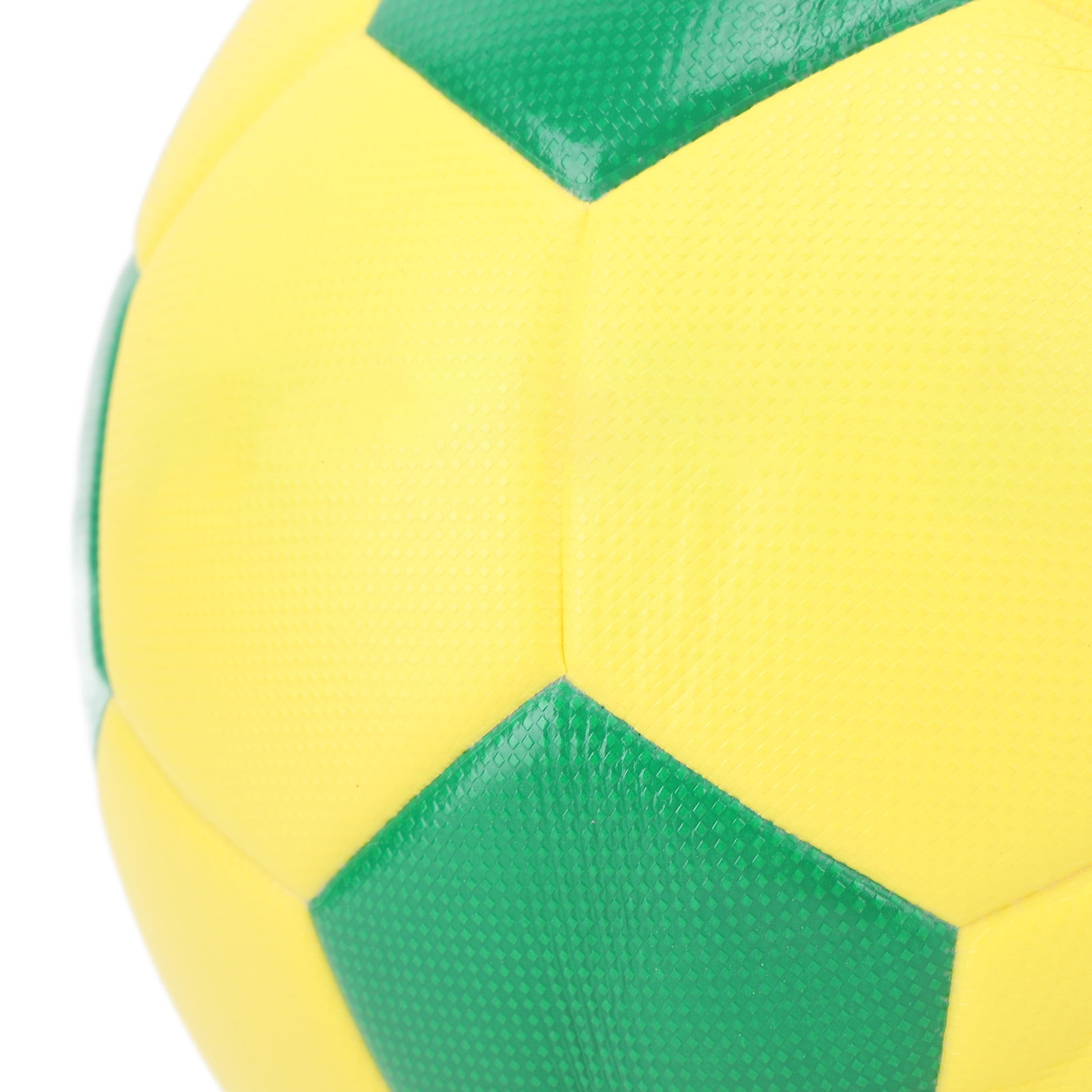 M Buder Size 5 Soccer Ball PU Waterproof Elastic Training Football for Practice Game Kids Adults Yellow Green Official Match Standard 8.3 inches / 21 cm