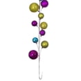 thumbnail image 4 of Vickerman 10' Fuchsia, Lime, And Turquoise Assorted Finish Branch Ball Ornament Garland., 4 of 4