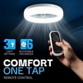 thumbnail image 3 of Bell + Howell CannonX White 14” 6 Speed LED Ceiling Light Fan with Remote Timer and Reverse Mode, 3 of 7