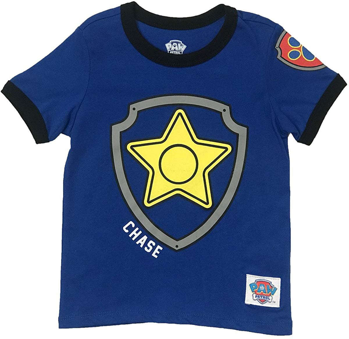 Chase personnages Marshall 2-8 ans Original Paw Patrol Nickelodeon T-shirt à manches courtes pour garçon 100% coton