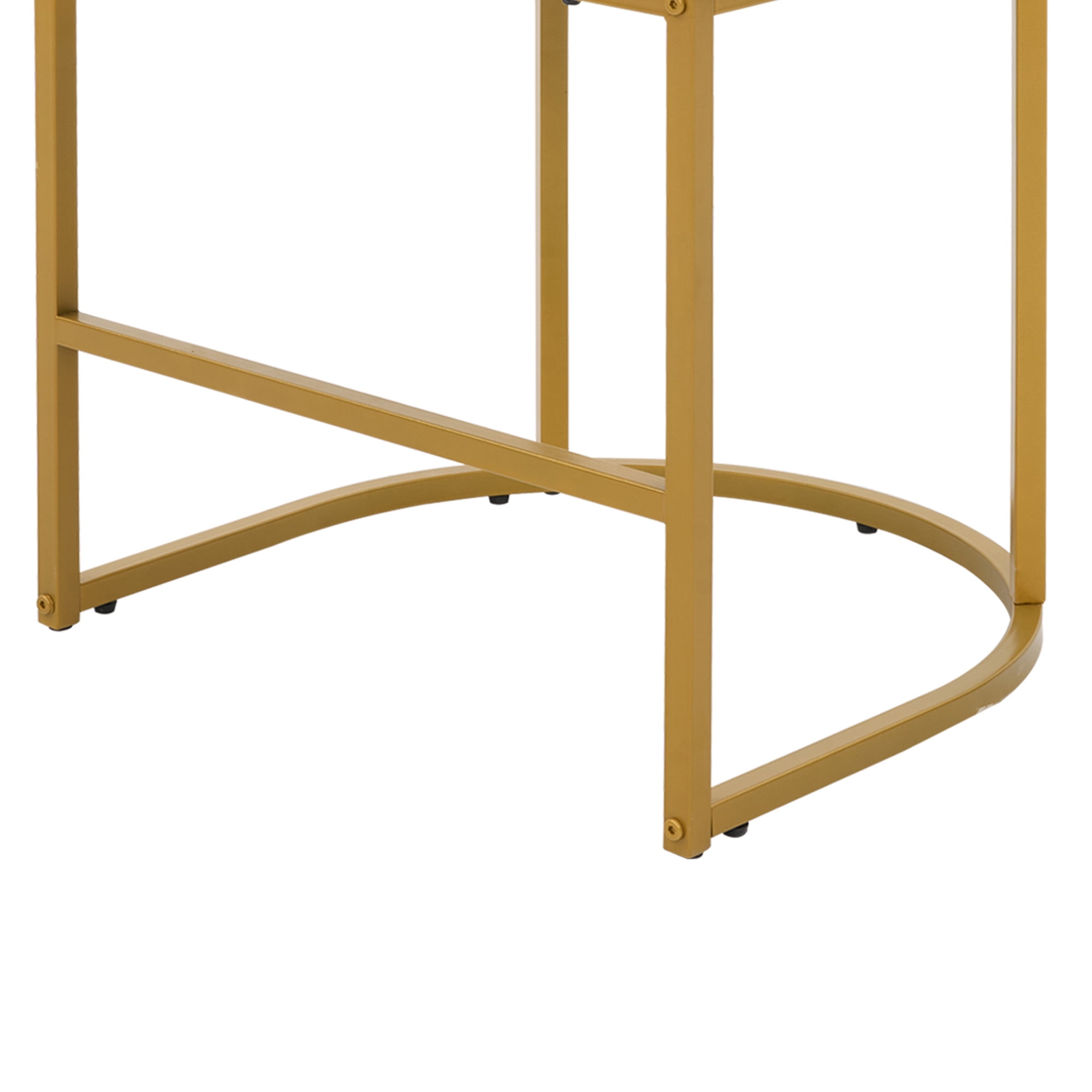 FANCROU 26" H Counter Height Bar Stools Set of 1, Fabric Barrel Stools with Back and Arms, Black-Golden Leg