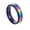 Purple, variant on Men's Stainless Steel 6MM Simple High Polished Gay Pride Rainbow Flag Ring Wedding Band Ring Purple Size 9