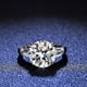thumbnail image 4 of Anillo clásico de plata s925 con cuatro garras, anillo de diamantes Mosan de 5 quilates, anillo de diamantes de doble fila para mujer, 4 of 5