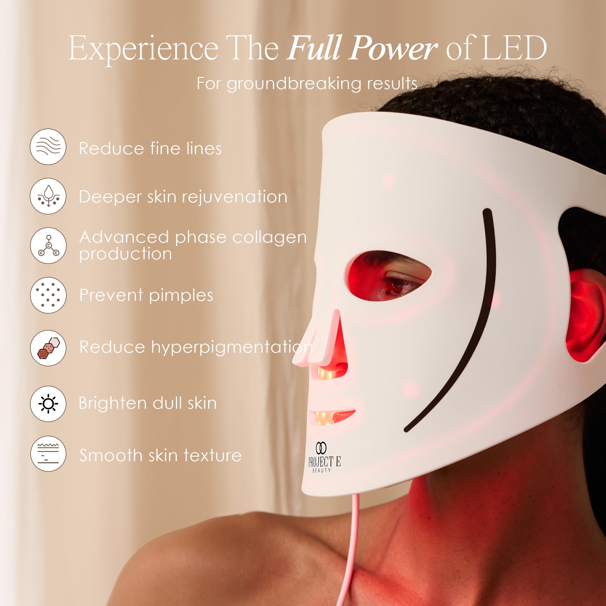 Project E Beauty LED Light Therapy Mask - Walmart.com