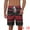 Red, variant on Unique Bargains Men's Drawstring Stripes Printed Color Block Beach Pool Board Shorts 28 Red