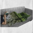 thumbnail image 5 of Tree Soft Flannel Fleece Throw Blanket, Cherry Blossoms View in Spring Season, Cozy Plush for Indoor and Outdoor Use, 50" x 60", Lime Green Dark Brown, by Ambesonne, 5 of 5