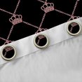 thumbnail image 4 of Feelyou Cartoon Crown Curtains Pack of 2 (42x84 Each), Black Pink Curtains Blackout, 4 of 6