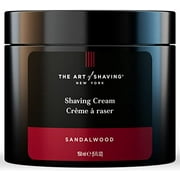 The Art of Shaving Sandalwood Shaving Cream for Men - Mens Beard Care, Protects Against Irritation and Razor Burn, Clinically Tested for Sensitive Skin, The Perfect Gift, 5 Ounce (Pack of 1)