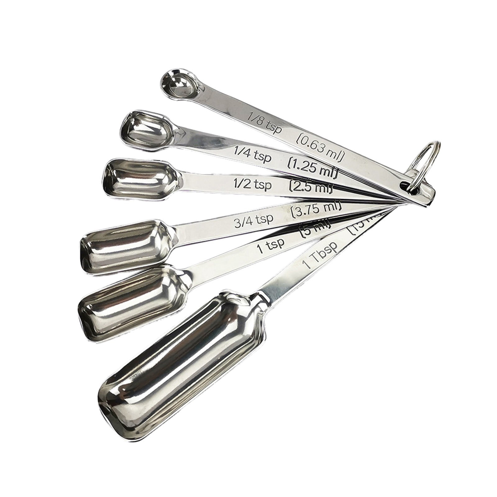 5Piece Set Stainless Steel Measuring Spoons Measuring Spoon Measurement Engraved 