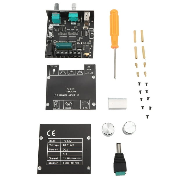YS LT21 Módulo de placa amplificadora digital de audio Bluetooth 2.1 canales 15W 15W 30W con canal de graves YUNYI BRAND Deportes