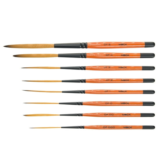 Andrew Mack Drag'n Fly by Ted Turner 8 Brush Set Sizes 0000-5