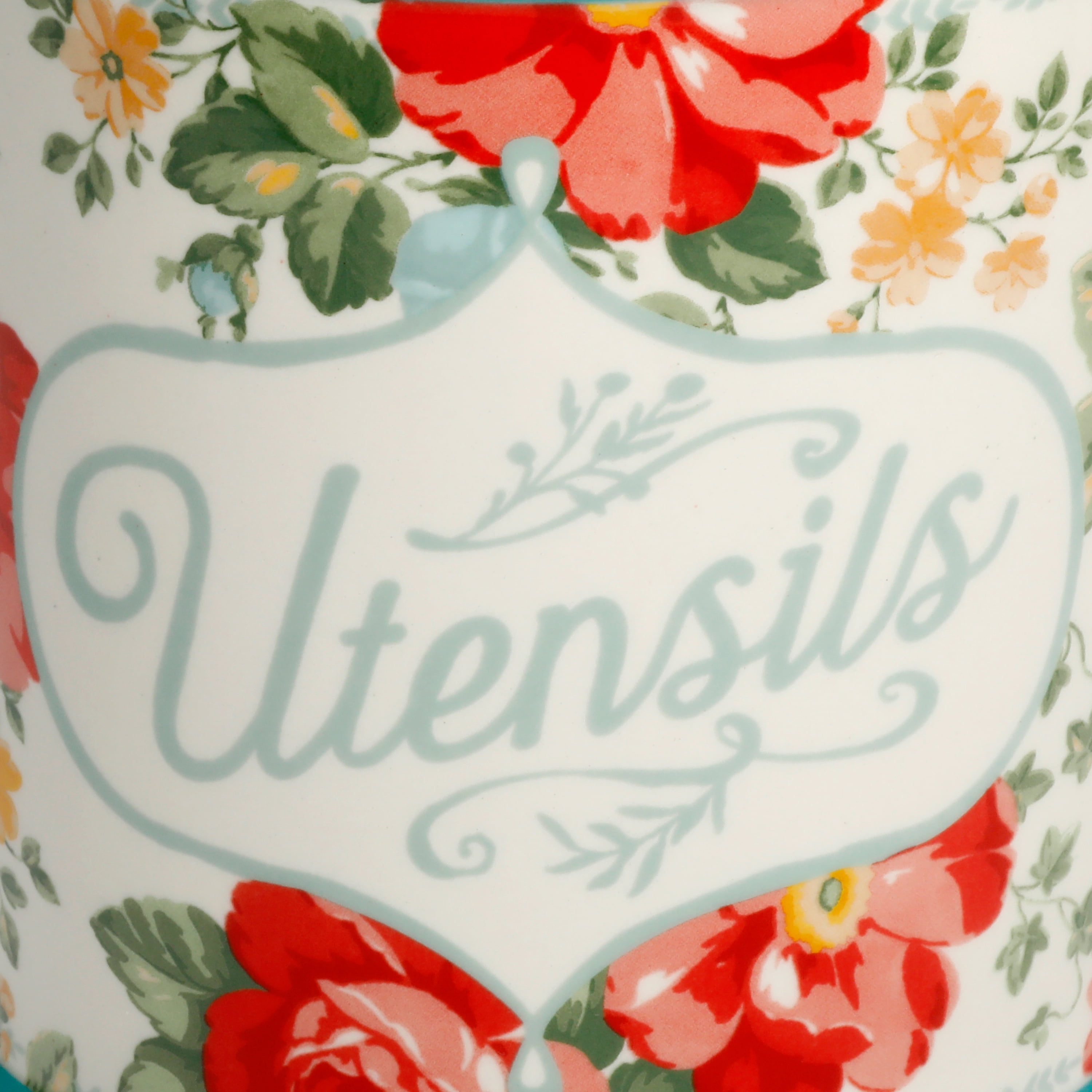 The Pioneer Woman Vintage Floral Utensil Crock & Tool Set - Zars Buy