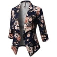 thumbnail image 1 of FashionOutfit Women's Stretch 3/4 Gathered Sleeve Open Blazer Jacket, 1 of 1