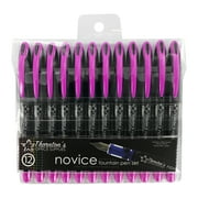 Thornton's Office Supplies Disposable Fountain Pens, Medium Point, Pink Ink, Pack of 12