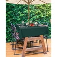 thumbnail image 3 of Deep Green Outdoor Tablecloth with Umbrella Hole and Zipper, Solid Color Table Cover for Rectangle Tables Waterproof Tabletop Collection for Patio, Garden, Picnic, Camping 60 x 102 inch, 3 of 6