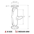 thumbnail image 3 of Ram Mount Support à Billes de 1 Po de Diamètre avec Base Ronde de 2/2,5 Po, 3 of 5