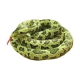 thumbnail image 1 of Muñeco de serpiente de peluche, juguete de animal, abrazable, diseño de dibujos animados, juguete divertido y realista. Verde, 1 of 9